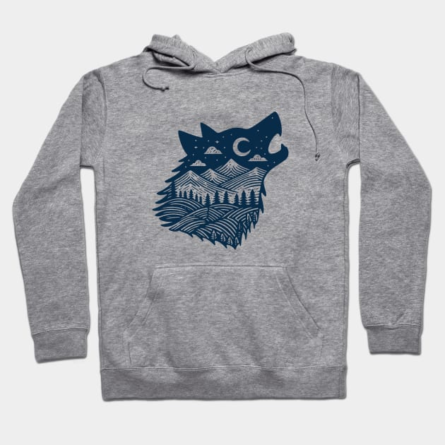 Ornamental howling wolf Hoodie by AnnArtshock